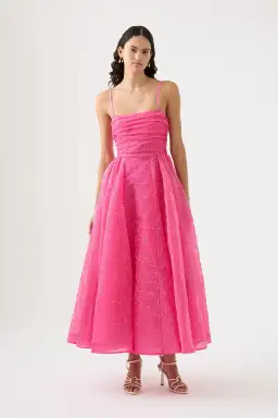 Aje Evangeline Cornelli Maxi Dress Pink Size AU 8 for rent on The Volte - image 3