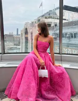 Aje Evangeline Cornelli Maxi Dress Pink Size AU 8 for rent on The Volte - image 5