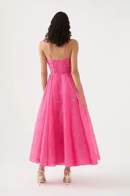 Aje Evangeline Cornelli Maxi Dress Pink Size AU 8 for rent on The Volte - image 4