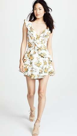 Zimmermann Golden Flutter Dress Print Size 6 for rent on The Volte - image 1