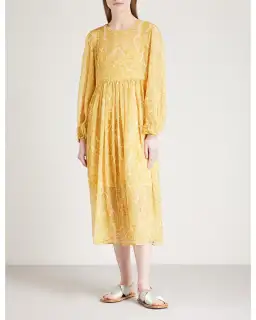 Zimmermann Lumino Paisley Midi Dress Yellow Paisley Size 6 for rent on The Volte - image 1