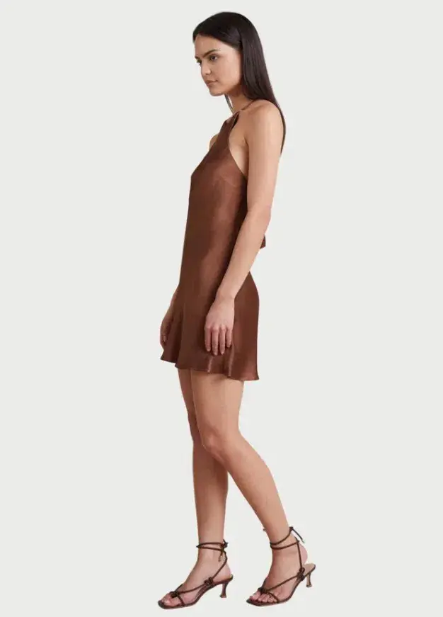 Bec & Bridge Annika Mini Dress Chocolate Size 8 for rent on The Volte - main image