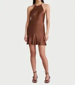 Bec & Bridge Annika Mini Dress Chocolate Size 8 for rent on The Volte - image 1
