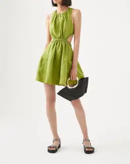 Aje Voyage Braided Cut Out Mini Dress Green Size 6 / XS for rent on The Volte - image 2