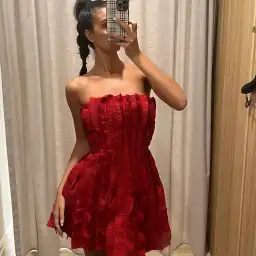 Aje Hybrid Sleeveless Mini Dress in Scarlet Red Size 10 / M for rent on The Volte - image 2