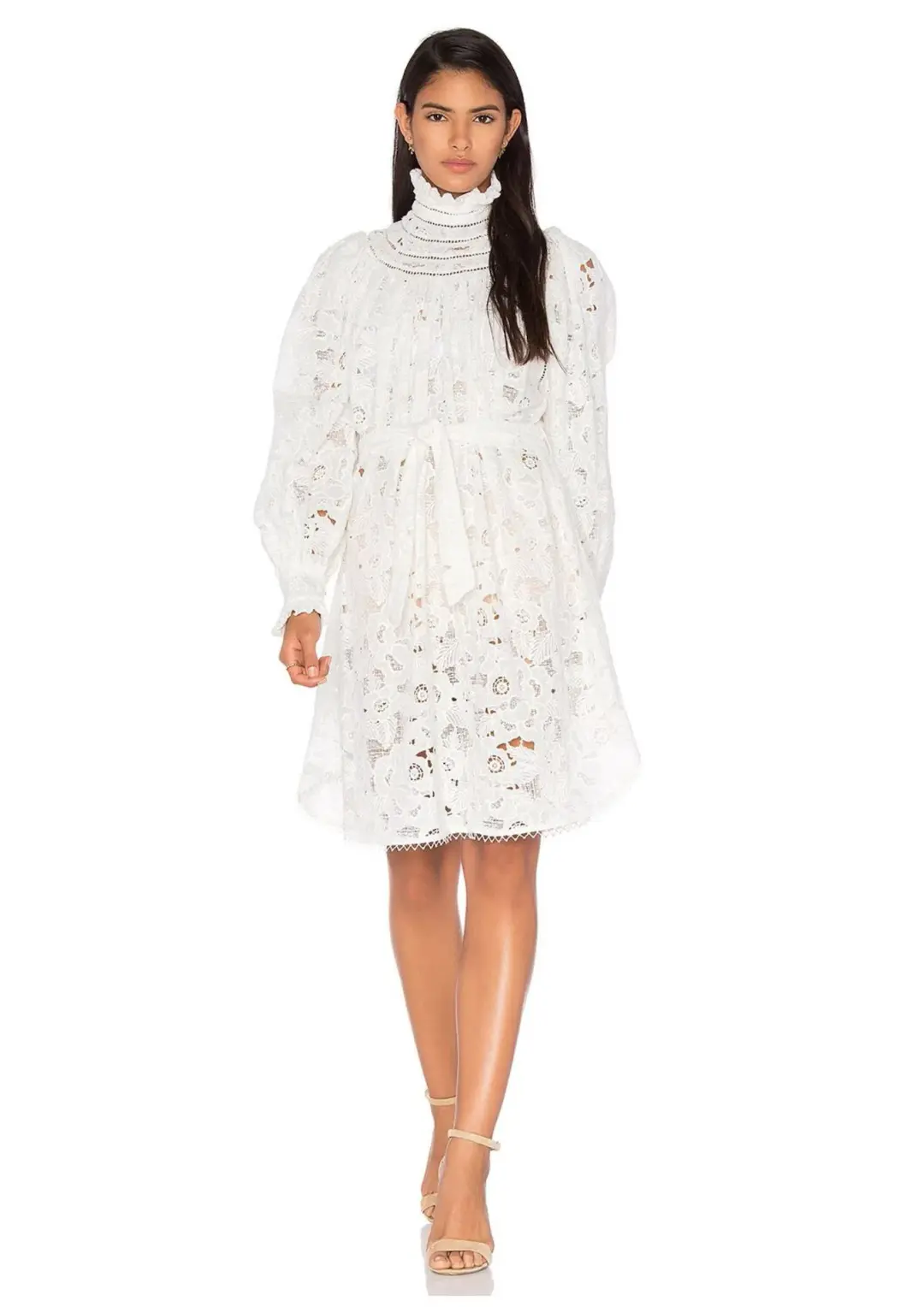 Zimmermann Master Chemisette Tunic Mini Dress Pearl Size 6 for rent on The Volte - main image