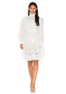 Zimmermann Master Chemisette Tunic Mini Dress Pearl Size 6 for rent on The Volte - image 1