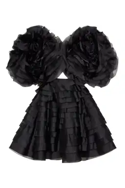 Aje Amour Ruffle Mini Dress Black Size 12 / L for rent on The Volte - image 5