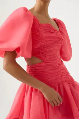 Aje Joan Puff Sleeve Mini Dress Pink Size 10 / M for rent on The Volte - image 2