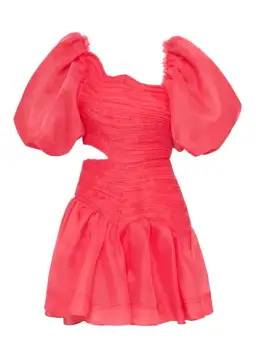 Aje Joan Puff Sleeve Mini Dress Pink Size 10 / M for rent on The Volte - image 4