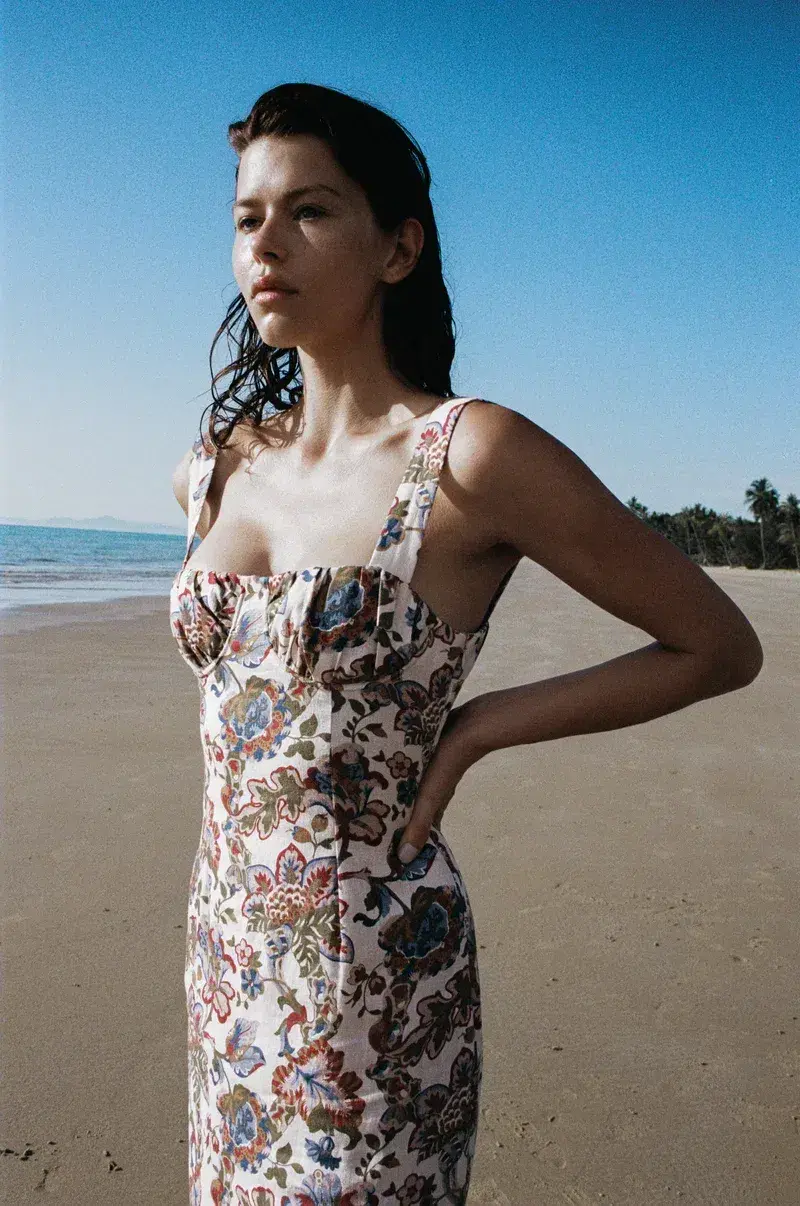 Sir The Label Bettina Midi Dress Wiltshire Floral Size 2/ Au10 - Image 3