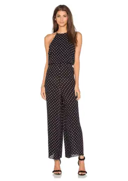 Zimmermann Mischief Polka Dot Jumpsuit Black Size 6