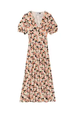 Rixo Poppy Pearl Shell Mono Coral Size S/UK10 for rent on The Volte - image 3