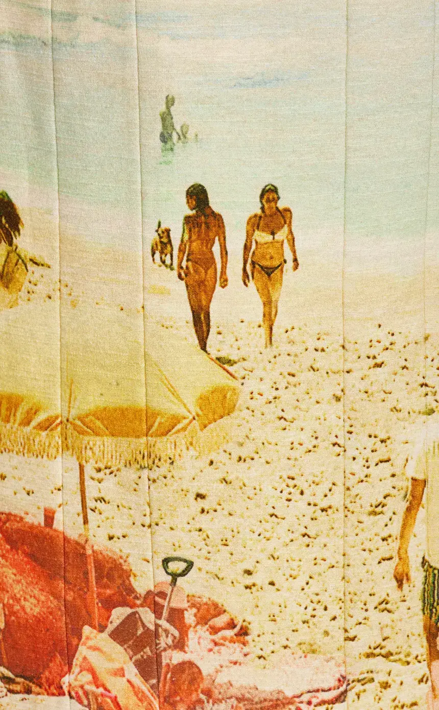 Zimmermann Poster Print Coaster Structured Midi Dress Multi Size 0 / AU 8 for rent on The Volte - main image