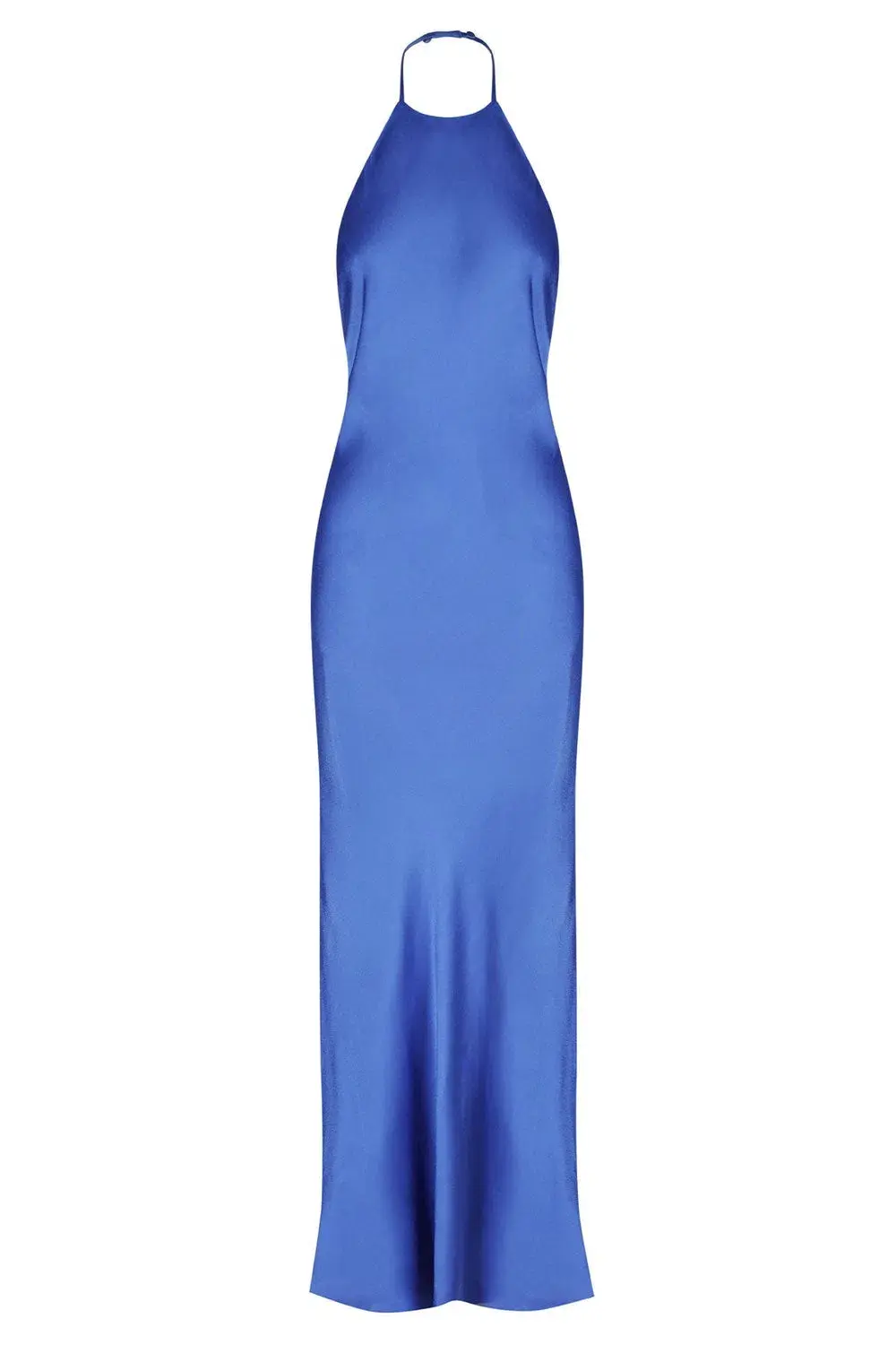 Shona Joy Oliviera Low Back Halter Neck Midi Dress in Strong Blue Size S / AU 8  - Image 3