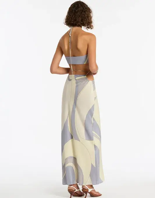 Sir the Label Adrianna Deconstructed Dress Cesco Print Size / Au 8 for rent on The Volte - main image