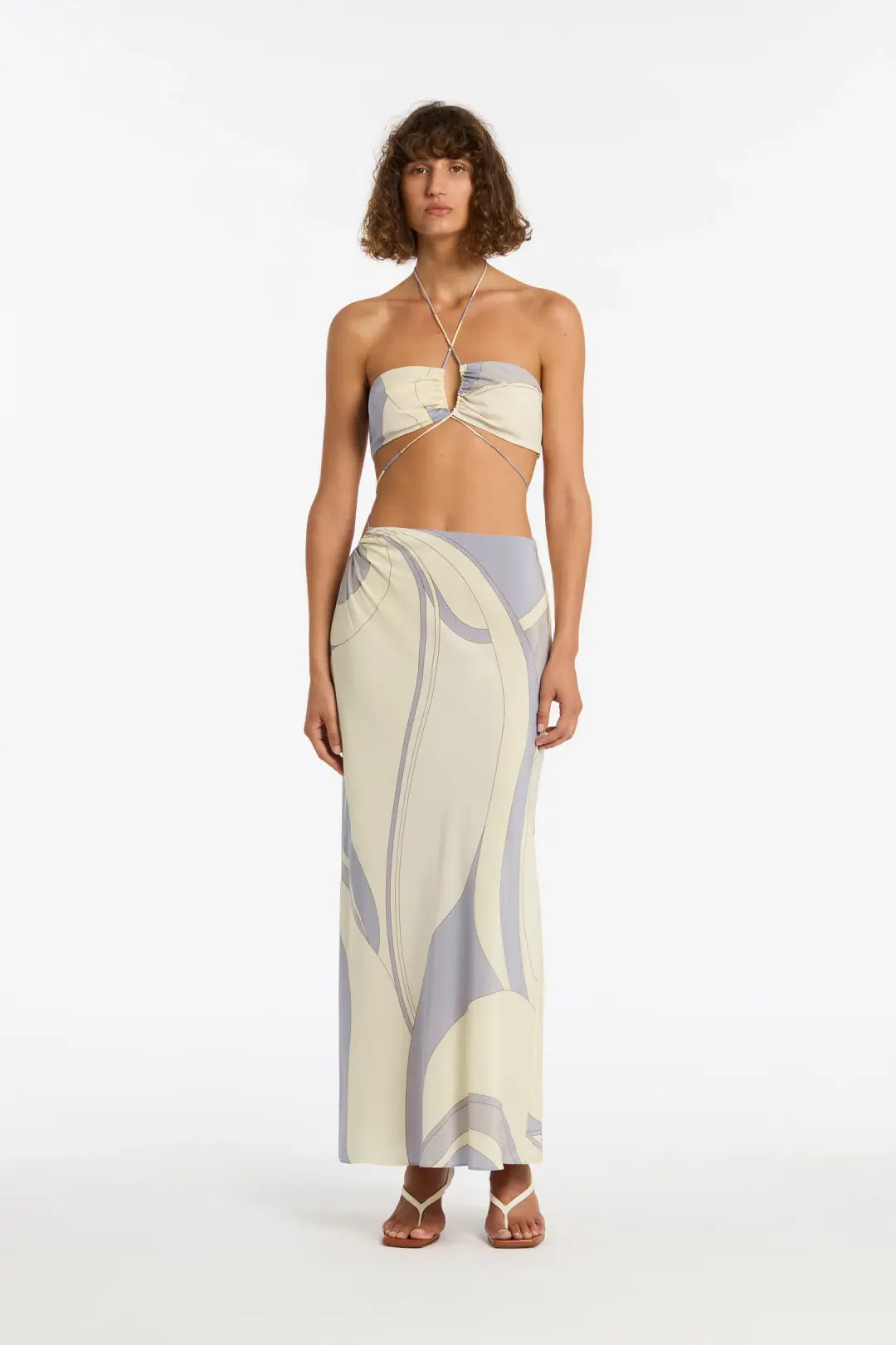 Sir the Label Adrianna Deconstructed Dress Cesco Print Size / Au 8 for rent on The Volte - main image