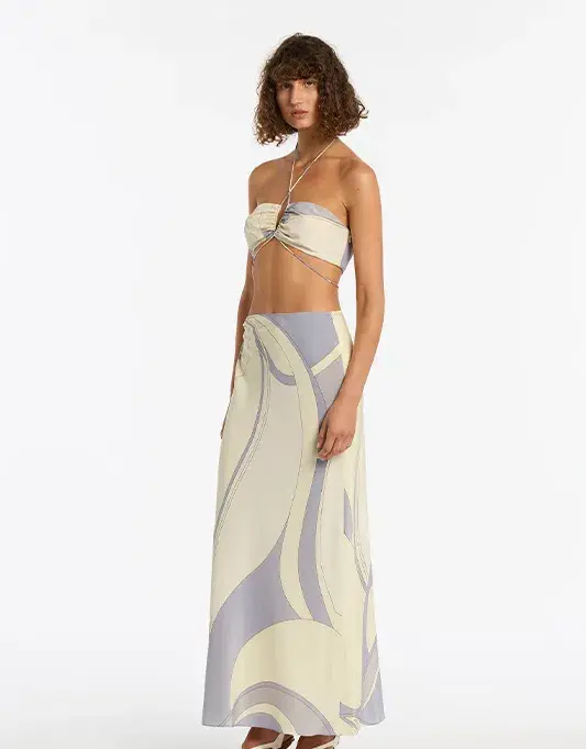 Sir the Label Adrianna Deconstructed Dress Cesco Print Size / Au 8 for rent on The Volte - main image