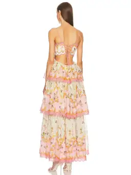 Zimmermann Laurel Frill Midi Dress Floral Size 2 / AU 12 for rent on The Volte - image 2