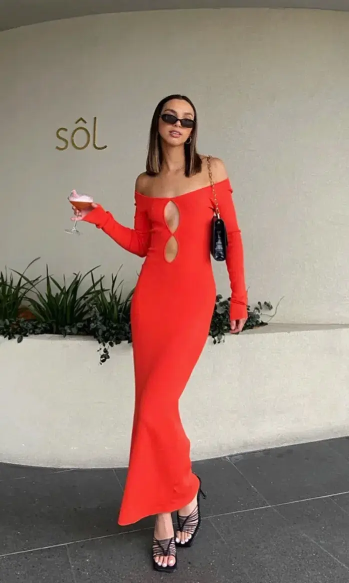 Sir the Label Petit Palace Dress Cherrybomb Size AU 6 for rent on The Volte - main image