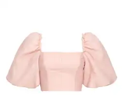 Aje Esme Puff Sleeve Cropped Top Pink Size 10 / M for rent on The Volte - image 3