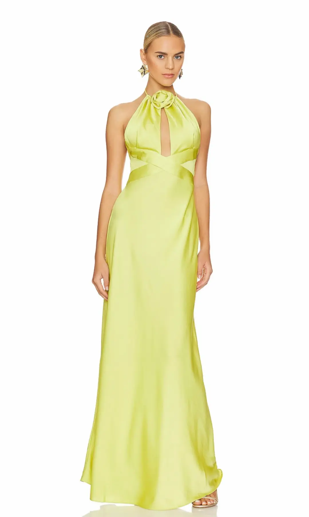 Ronny Kobo Wonder Dress Chartruse Size 8 for rent on The Volte - main image