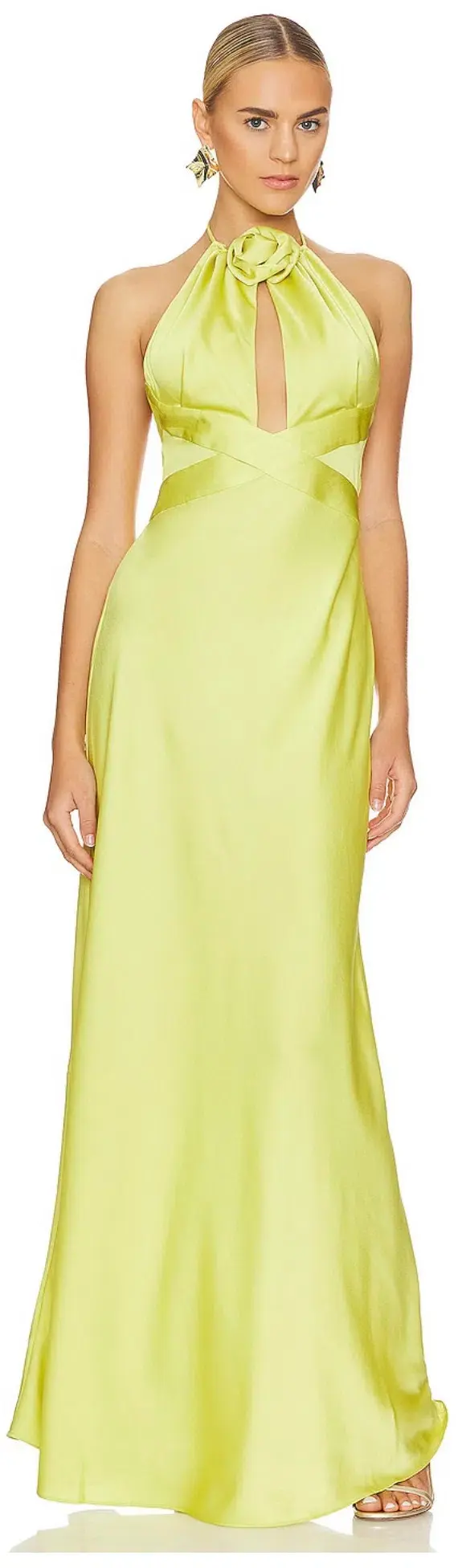 Ronny Kobo Wonder Dress Chartruse Size 8 for rent on The Volte - main image