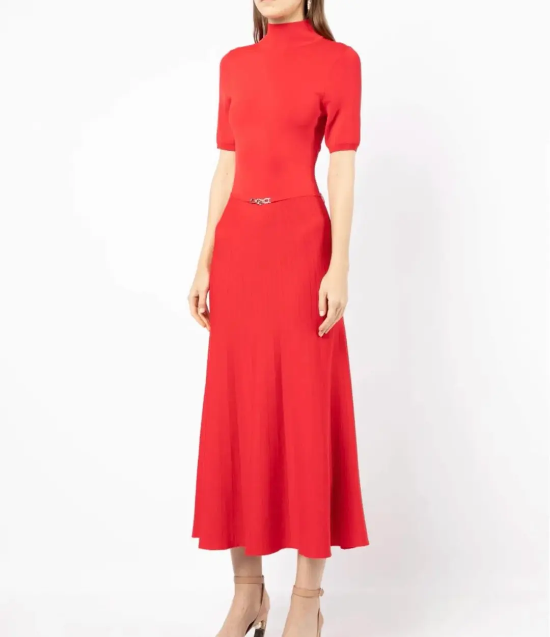 Rebecca Vallance Agnes Knit Dress Red Size 8 for rent on The Volte - main image
