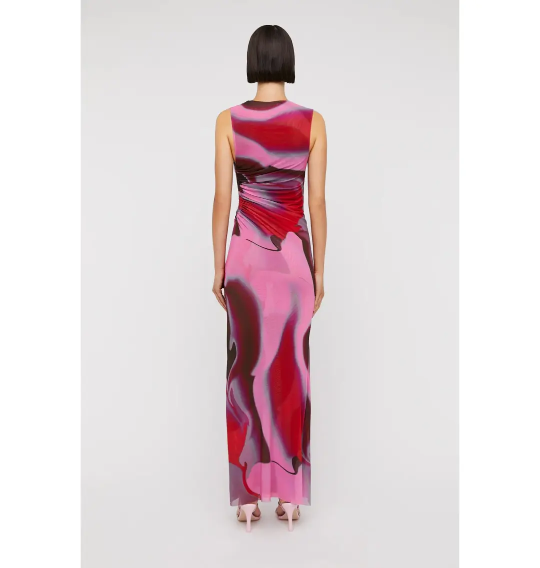 Scanlan Theodore Italian Watercolour Dress Raspberry Size AU 10 for rent on The Volte - main image