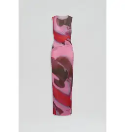 Scanlan Theodore Italian Watercolour Dress Raspberry Size AU 10 for rent on The Volte - image 3