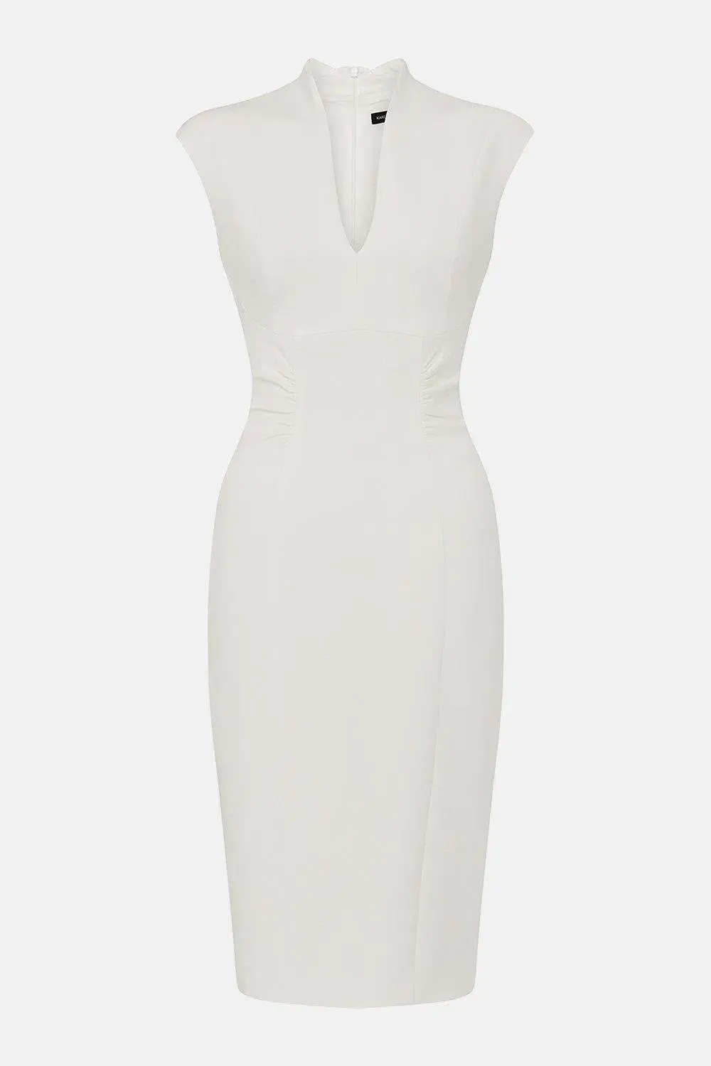 Karen Millen Bodycon Pencil Dress Ivory Size AU 8 for rent on The Volte - main image