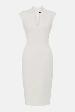 Karen Millen Bodycon Pencil Dress Ivory Size AU 8 for rent on The Volte - image 3