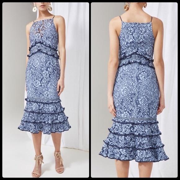 Keepsake Catch Me Lace Midi Dress $80 ONO, BNWT for rent on The Volte - main image