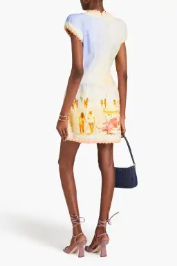 Zimmermann The Coaster Structured Mini Dress in Poster Print Size 2 / AU 12 for rent on The Volte - image 2