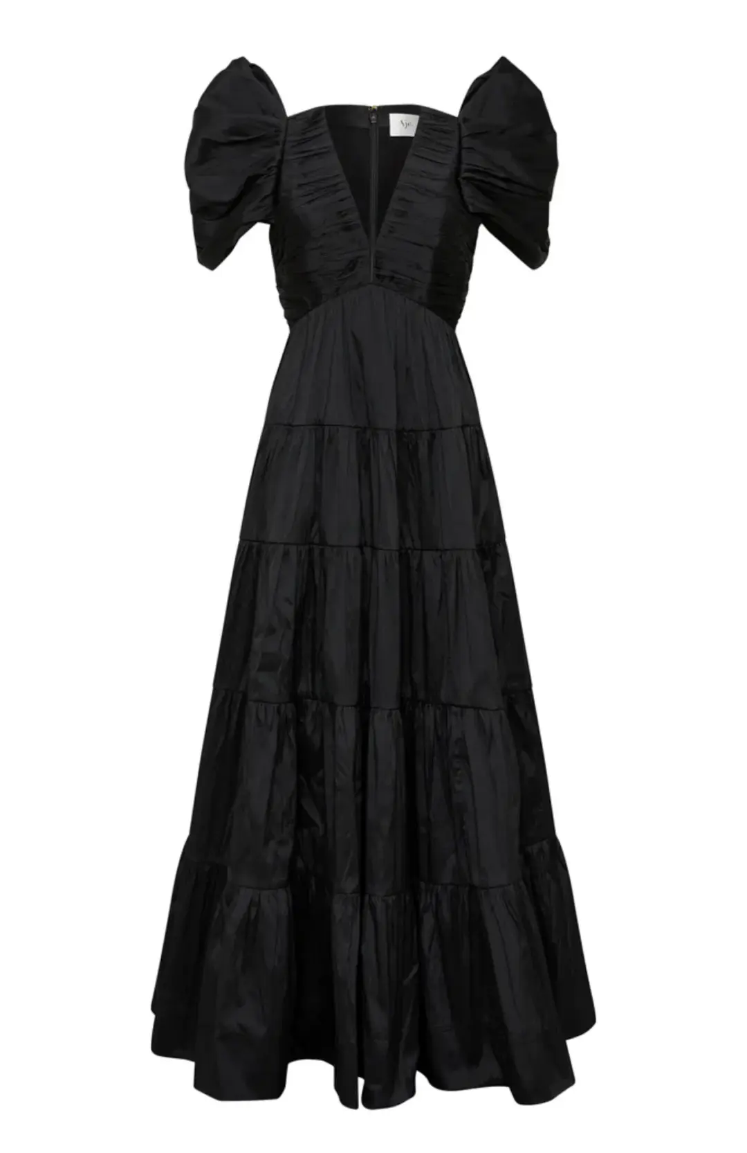 Aje Statuesque Tiered Gown Black Size 8 for rent on The Volte - main image