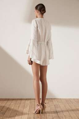 ALBA FLARED SLEEVE TIE FRONT PLAYSUIT for rent on The Volte - image 3