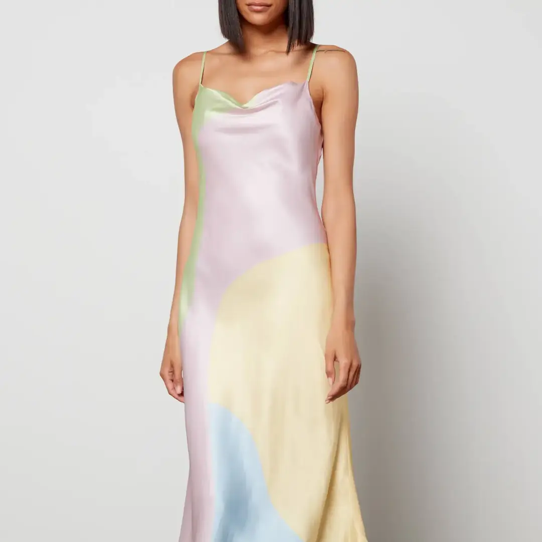 Olivia Rubin Aubrey Midi Dress Multi Size 12 for rent on The Volte - main image