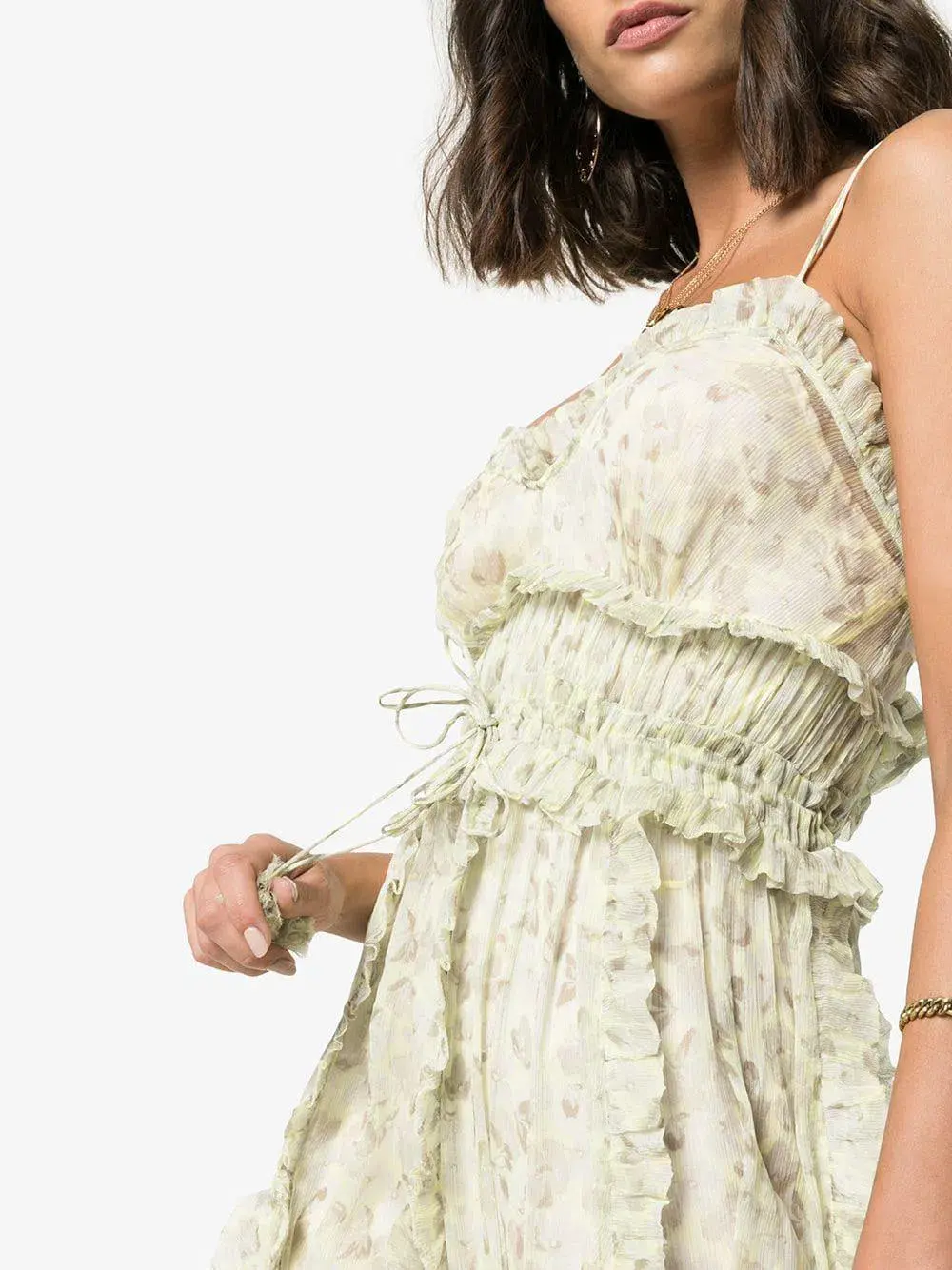 Lee Mathews Nina Crinkle Silk Floral Cami Dress Floral Size 12 for rent on The Volte - main image