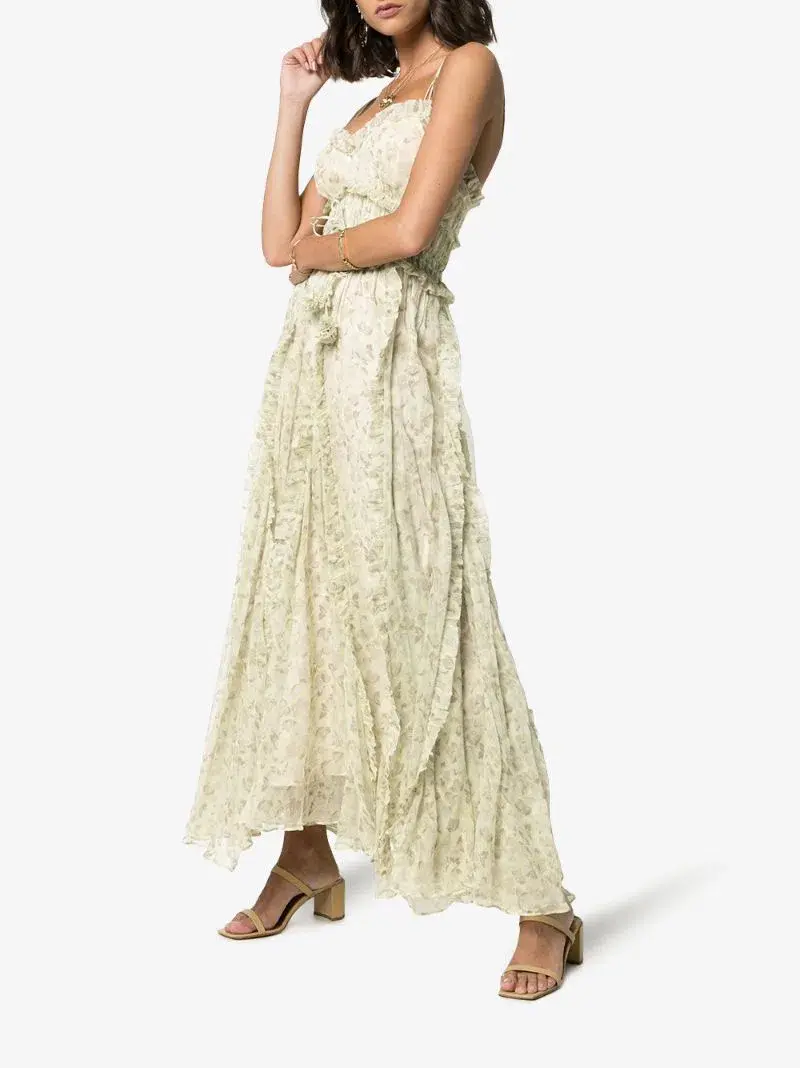 Lee Mathews Nina Crinkle Silk Floral Cami Dress Floral Size 12 for rent on The Volte - main image