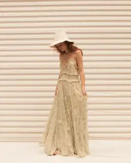 Lee Mathews Nina Crinkle Silk Floral Cami Dress Floral Size 12 for rent on The Volte - image 4