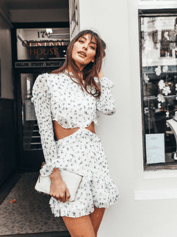 By Nicola Everlasting Dress Indigo Blooms Print Size 6 for rent on The Volte - image 2