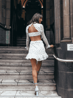 By Nicola Everlasting Dress Indigo Blooms Print Size 6 for rent on The Volte - image 3