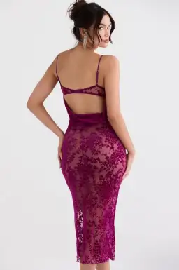 House of CB Ione Dress in Cranberry Size XS/Au 6-8 for rent on The Volte - image 2