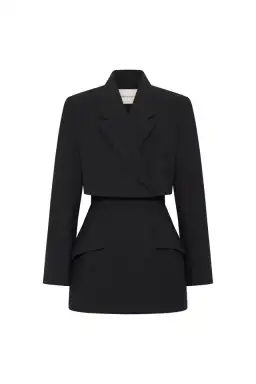 Camilla and Marc Camellia Tailored Cut Out Blazer Mini Dress Black Size 8 for rent on The Volte - image 4