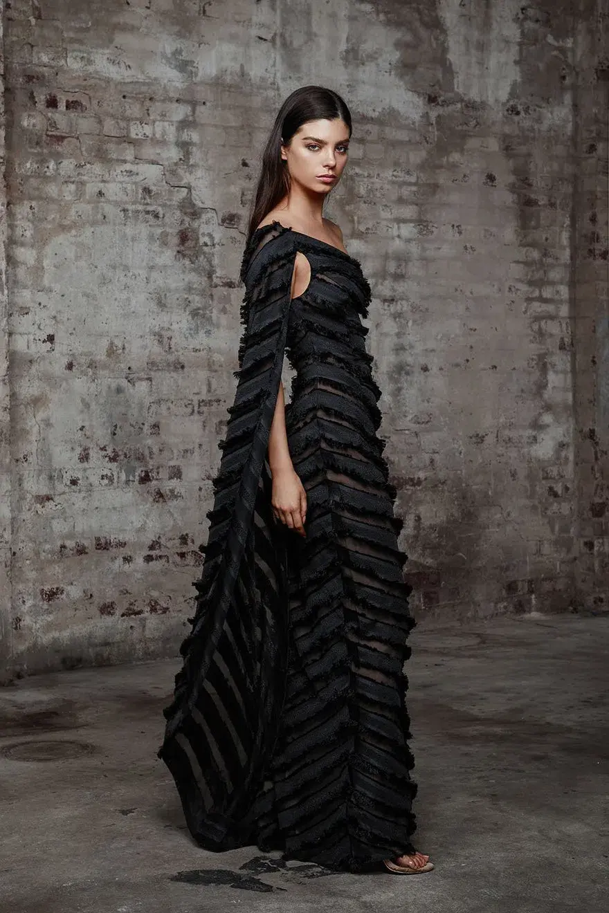 Lexi Bowery Gown Black Size 10 for rent on The Volte - main image