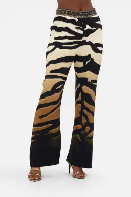 Camilla Full Length Flared Pant Tame My Tiger Print Size L / AU 14 for rent on The Volte - image 4