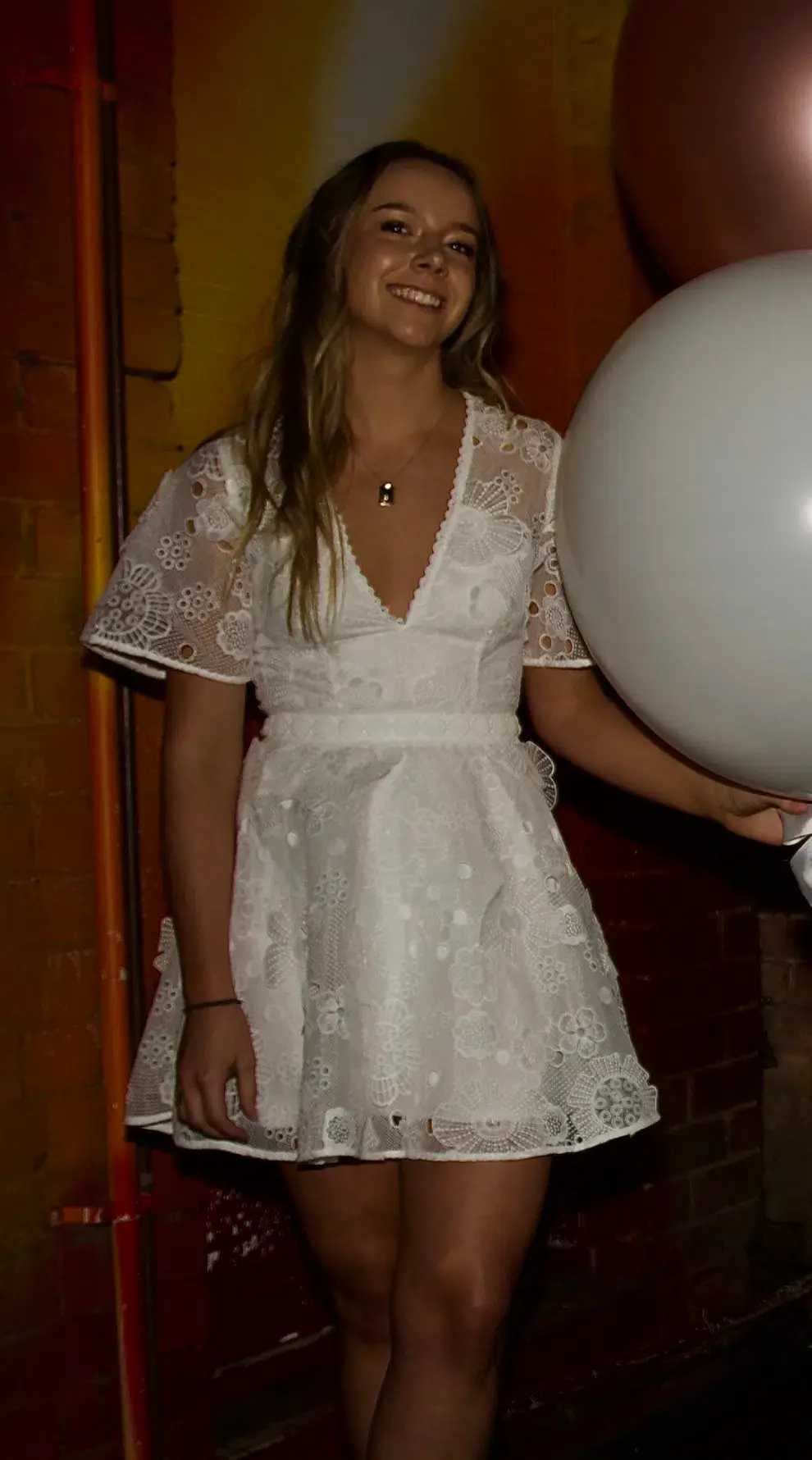 Talulah White Lace Mini Dress Size 8 for rent on The Volte - main image