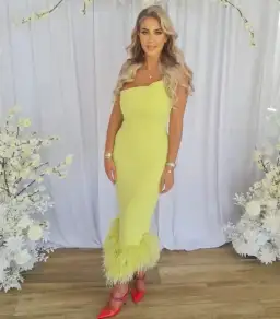 House of CB Alessia Midi Dress in Lime Size M/Au 10 for rent on The Volte - image 2