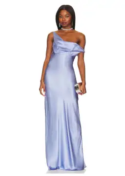 Natalie Rolt Monika Gown in Bluebell Size 1 / AU 8 for rent on The Volte - image 1