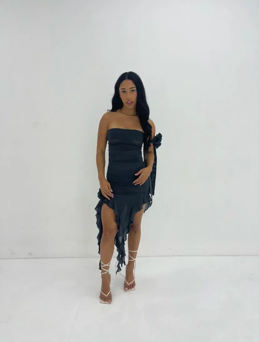 Fanci Club Crime Dress Black Size S/AU 8 for rent on The Volte - main image